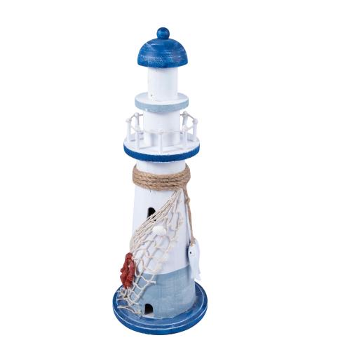 Lighthouse With Lobster FISHING Net Shells & Fish