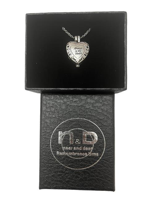 Stainless Steel PENDANT Openable Heart With A Gold Capsule